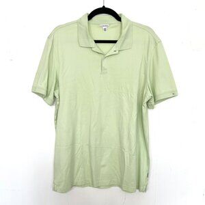 Calvin Klein Polo Shirt Light Green Casual Large